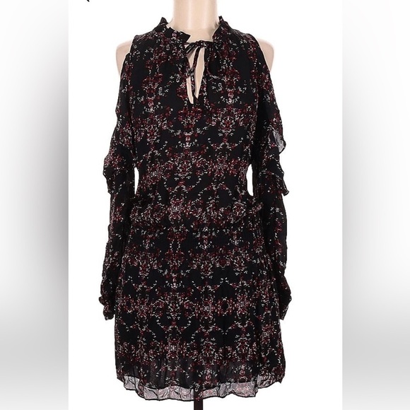 Parker Floral Williams Dress 100% Silk Womens Size Medium Grunge Fairy Witchy - Picture 2 of 11